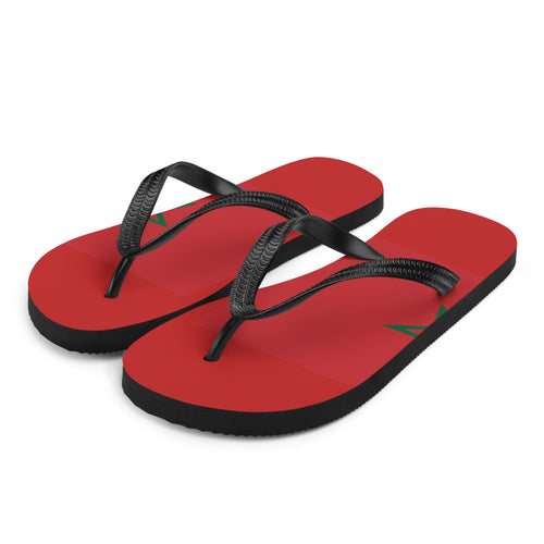 National Flag Flip Flops - Collection 4 Morocco / S / White