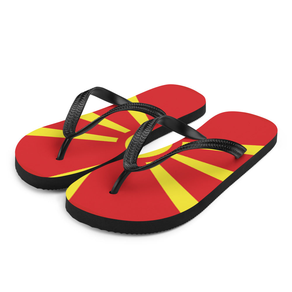 National Flag Flip Flops - Collection 4 North Macedonia flip-flops-m