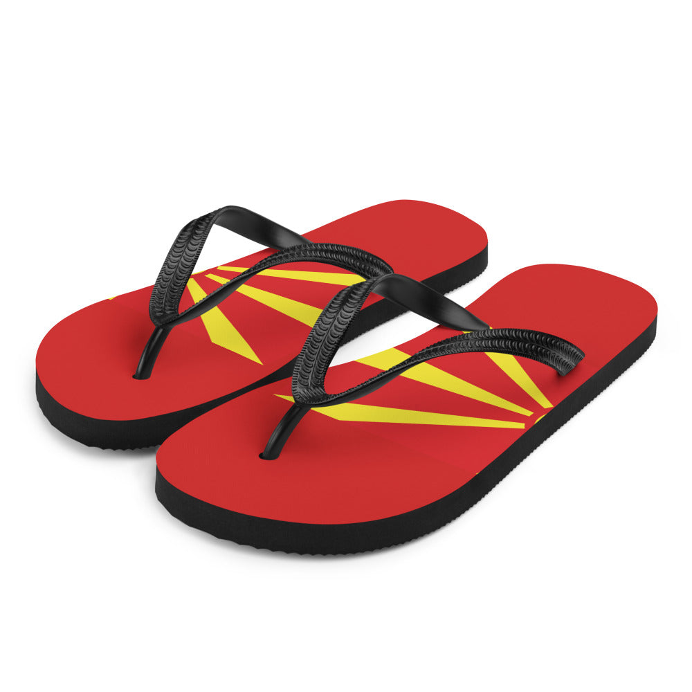 National Flag Flip Flops - Collection 4 North Macedonia flip-flops-m