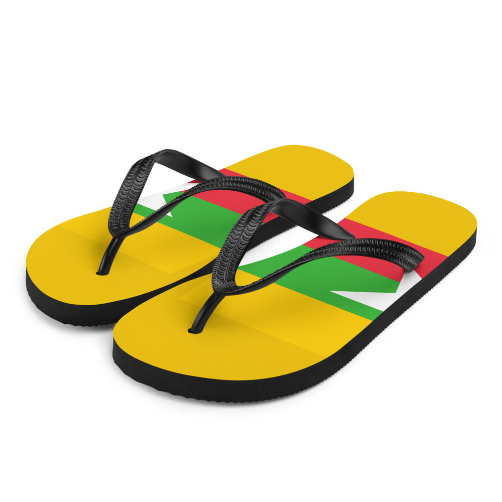 National Flag Flip Flops - Collection 4 Myanmar flip-flops-m