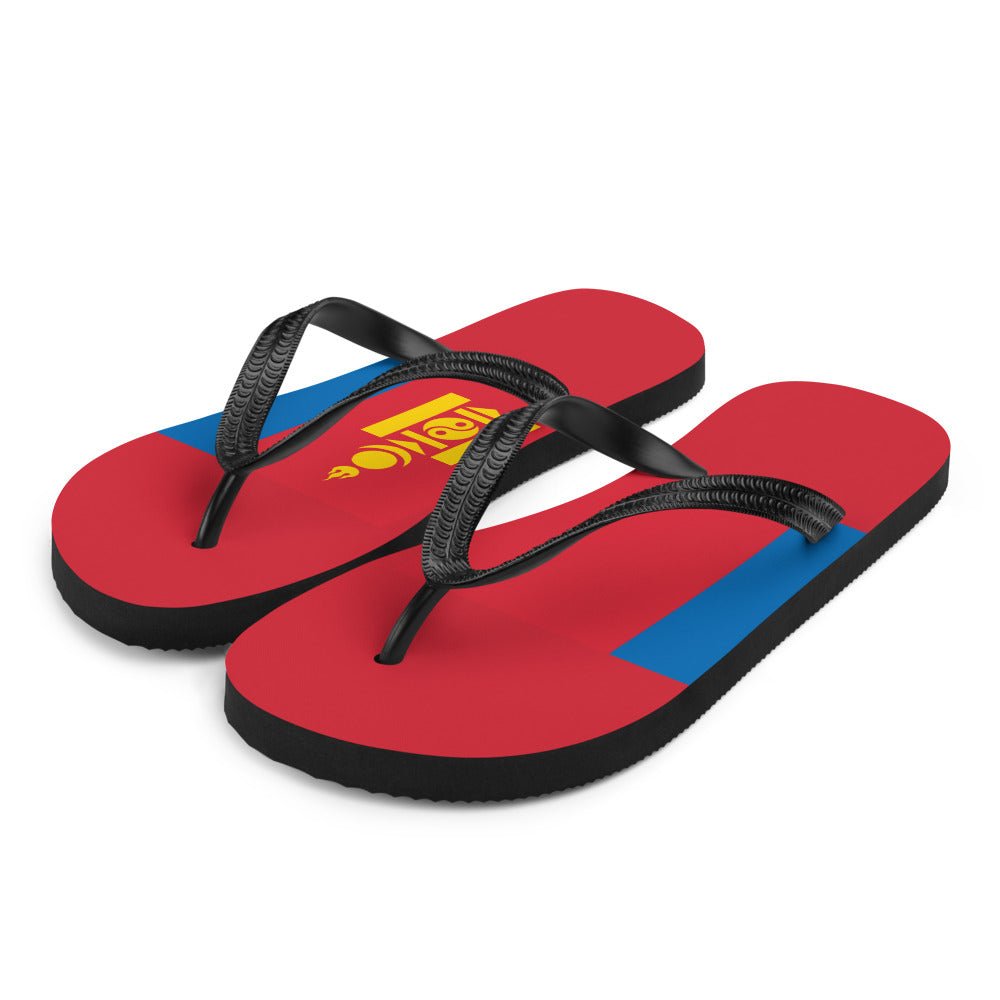 National Flag Flip Flops - Collection 4 Mongolia flip-flops-m