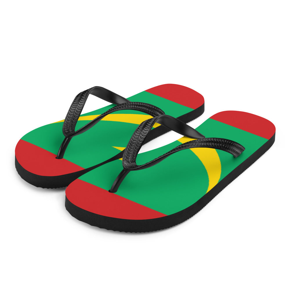 National Flag Flip Flops - Collection 4 Mauritania flip-flops-m
