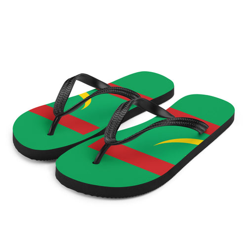 National Flag Flip Flops - Collection 4 Mauritania / S / White