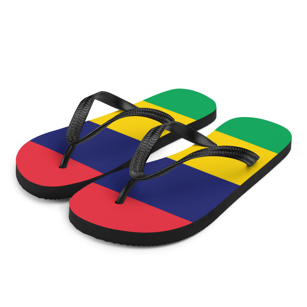National Flag Flip Flops - Collection 4 Mauritius flip-flops-m