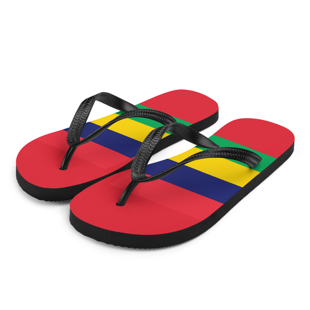 National Flag Flip Flops - Collection 4 Mauritius flip-flops-m