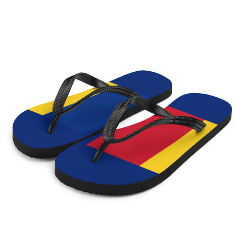 National Flag Flip Flops - Collection 5 Romania / S / White