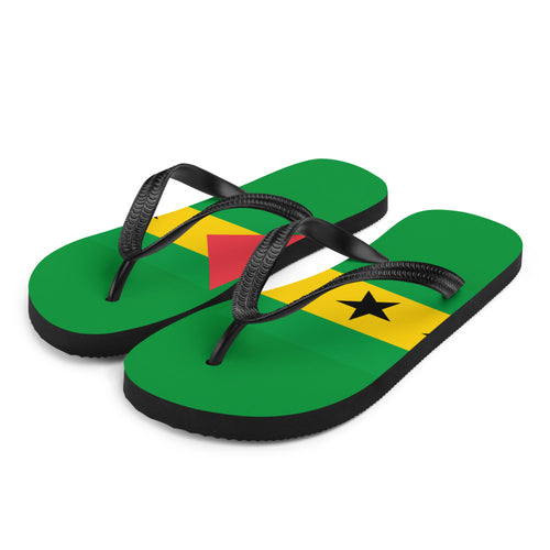 National Flag Flip Flops - Collection 5 Sao Tome & Principe / S / White
