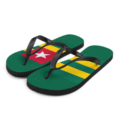 National Flag Flip Flops - Collection 6 Togo / S / White