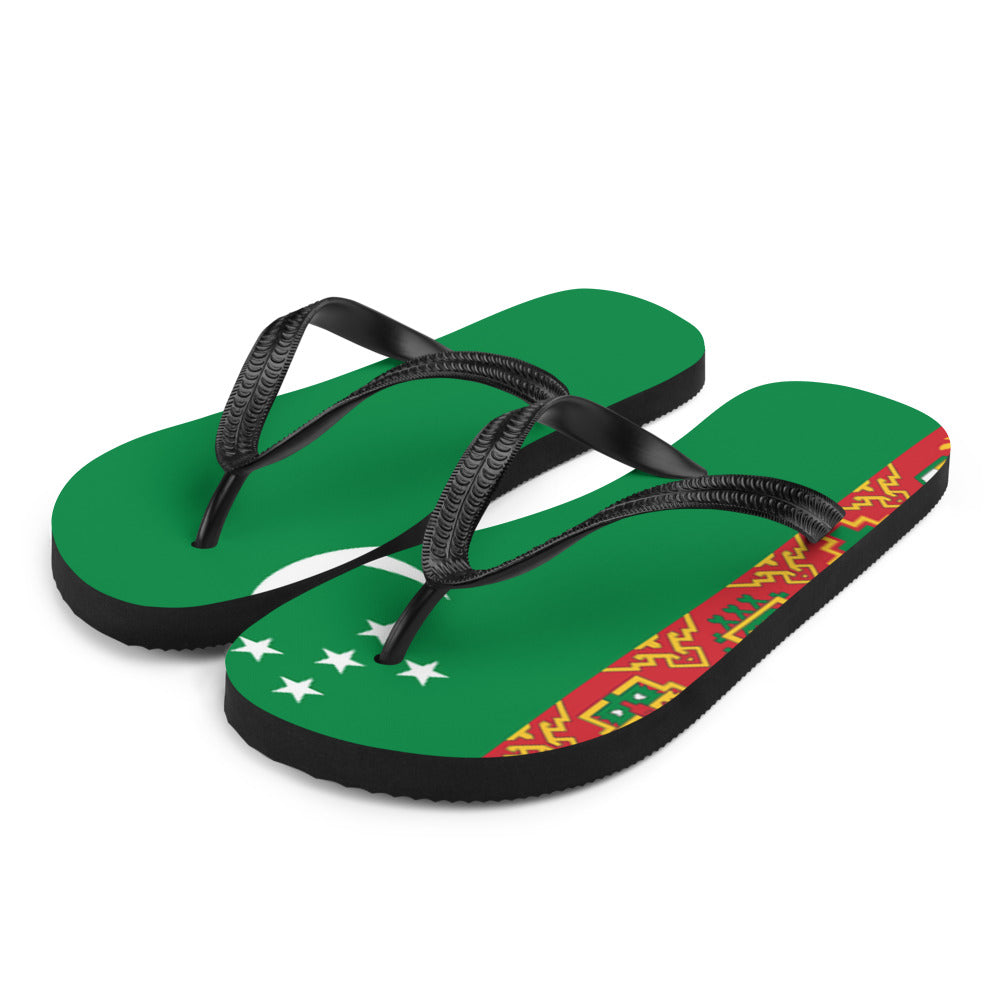 National Flag Flip Flops - Collection 6 Turkmenistan flip-flops-m