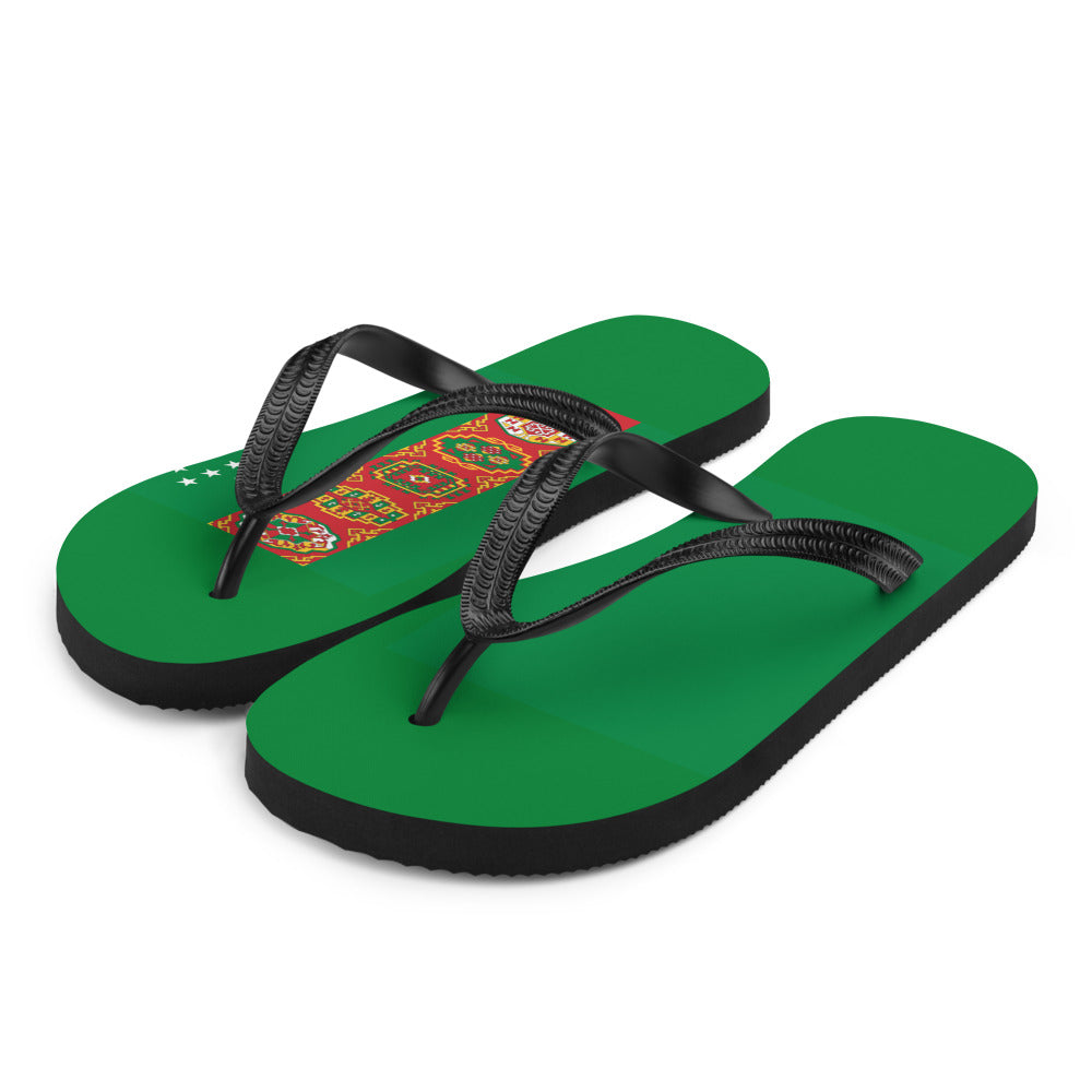National Flag Flip Flops - Collection 6 Turkmenistan flip-flops-m