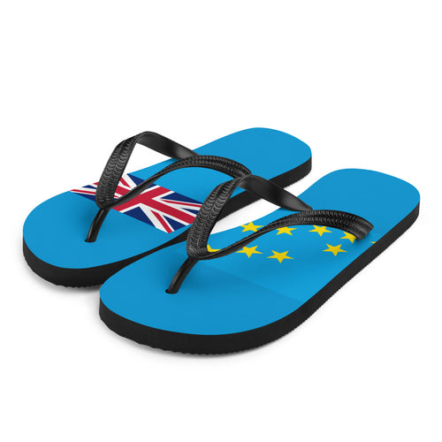 National Flag Flip Flops - Collection 6 Tuvalu / S / White