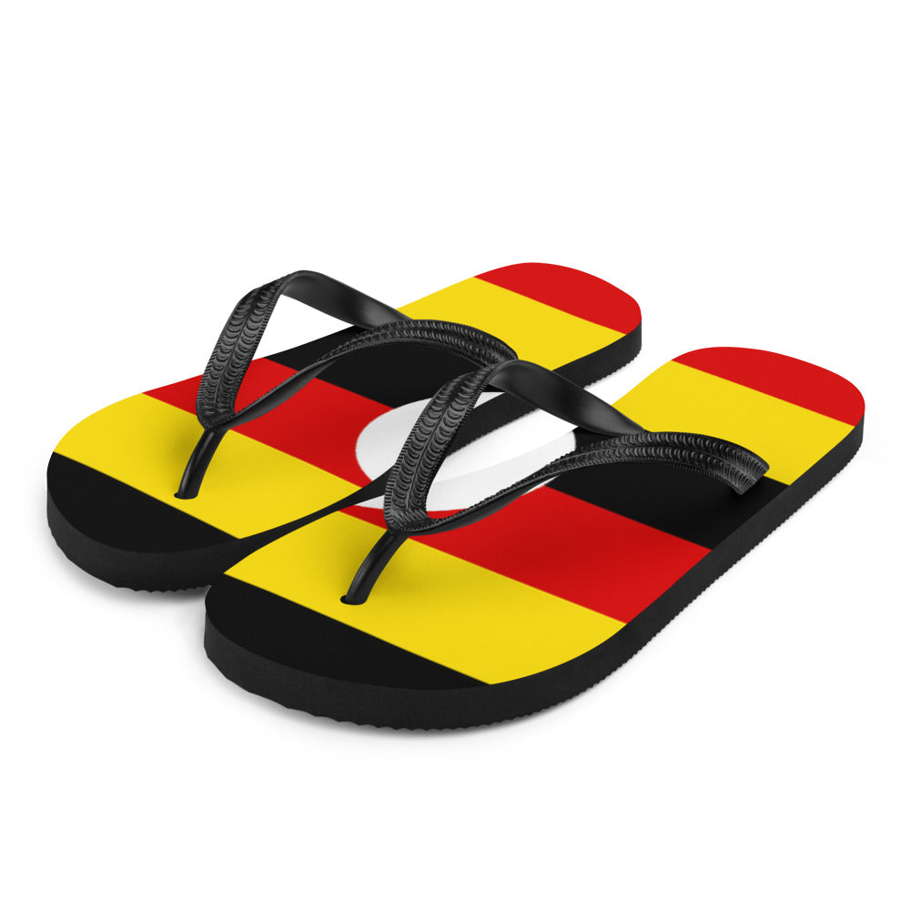 National Flag Flip Flops - Collection 6 Uganda flip-flops-m