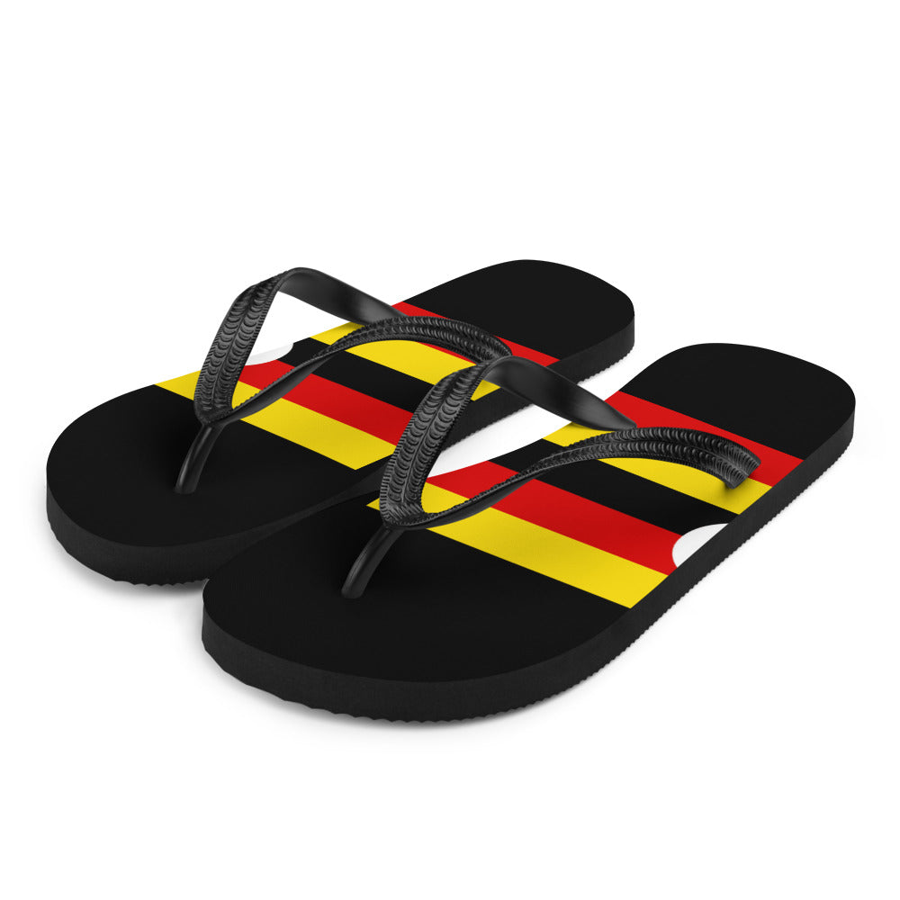 National Flag Flip Flops - Collection 6 Uganda flip-flops-m
