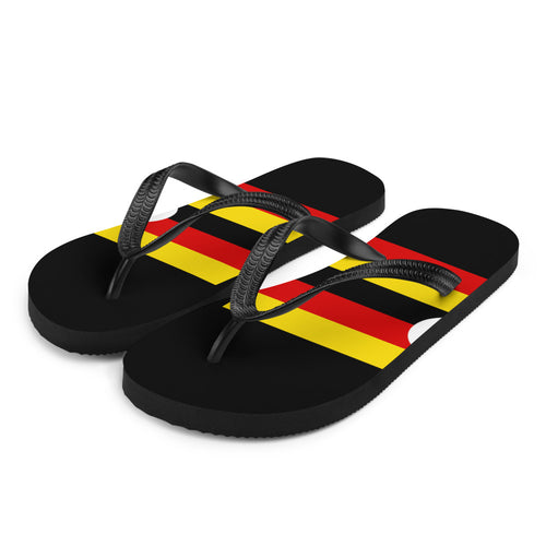 National Flag Flip Flops - Collection 6 Uganda / S / White