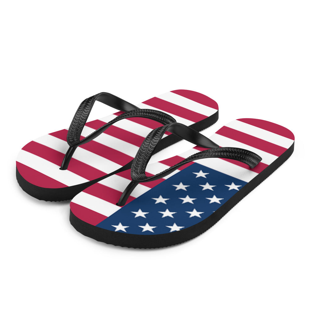 National Flag Flip Flops - Collection 6 United States flip-flops-m