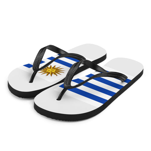 National Flag Flip Flops - Collection 6 Uruguay / S / White