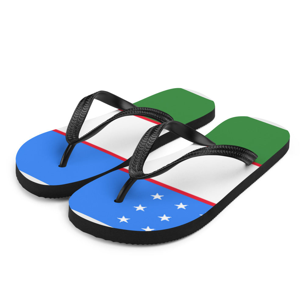 National Flag Flip Flops - Collection 6 Uzbekistan flip-flops-m