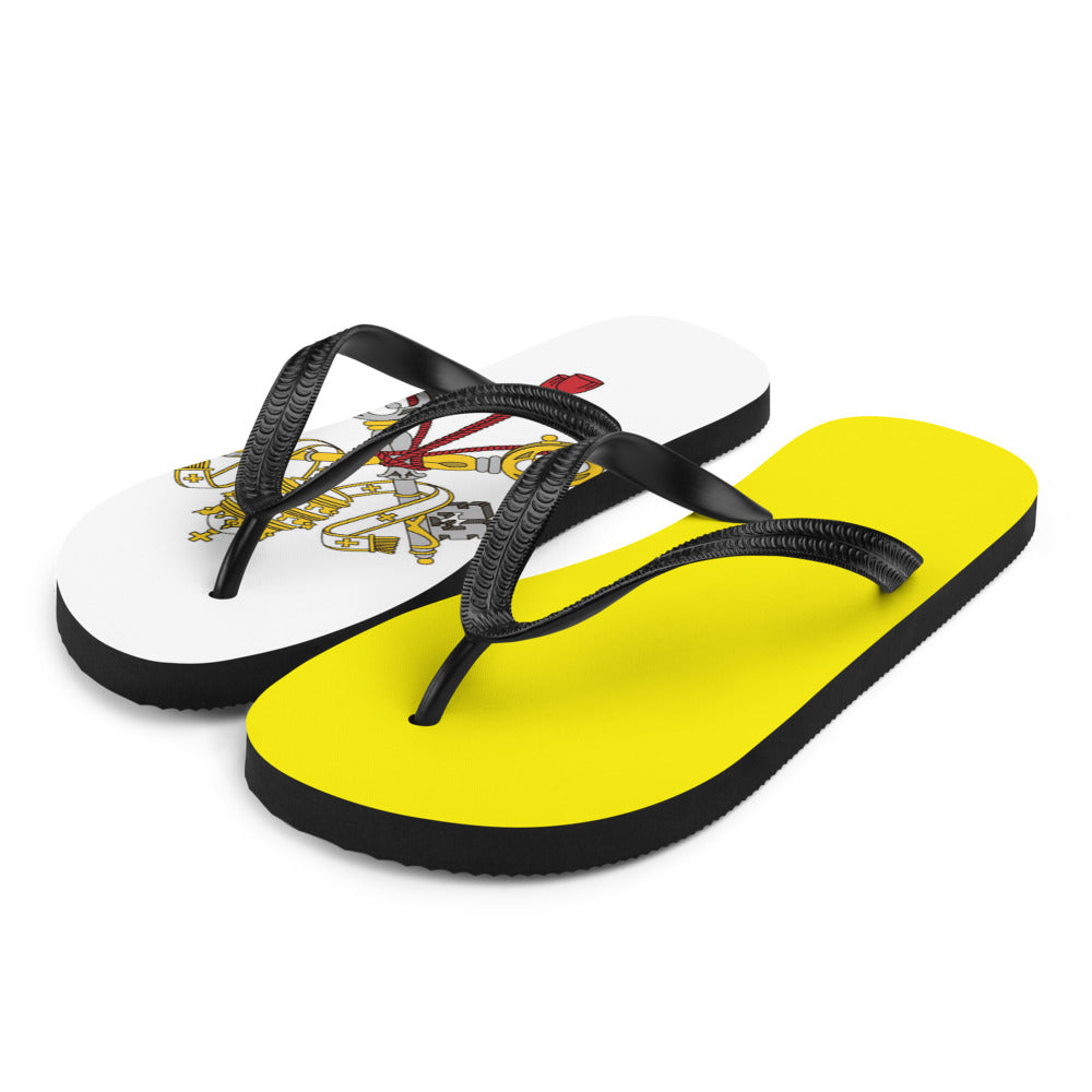 National Flag Flip Flops - Collection 6 Vatican City flip-flops-m