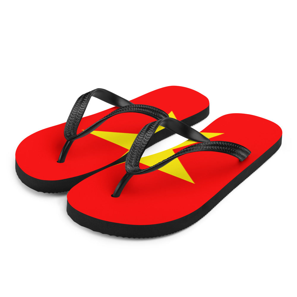 National Flag Flip Flops - Collection 6 Vietnam flip-flops-m