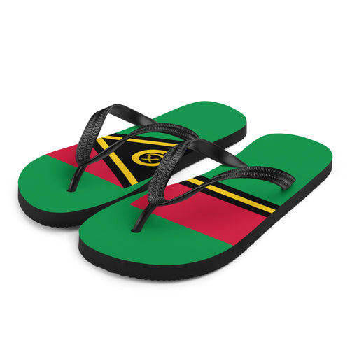 National Flag Flip Flops - Collection 6 Vanuatu / S / White