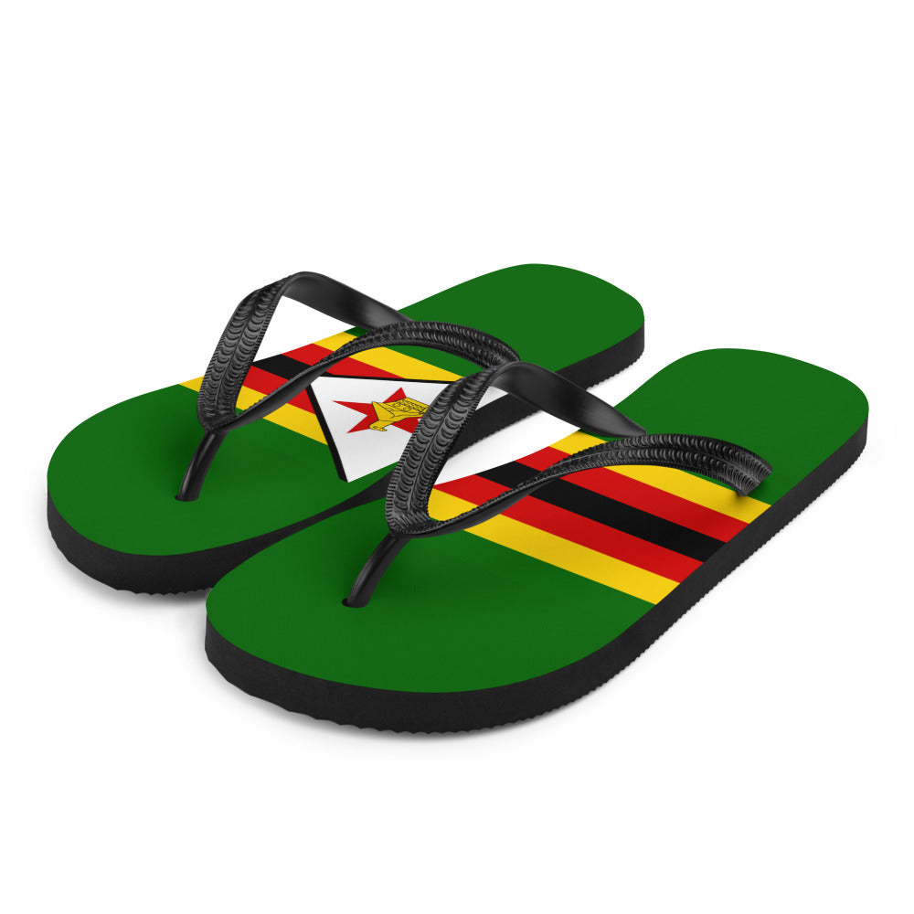 National Flag Flip Flops - Collection 6 Zimbabwe flip-flops-m