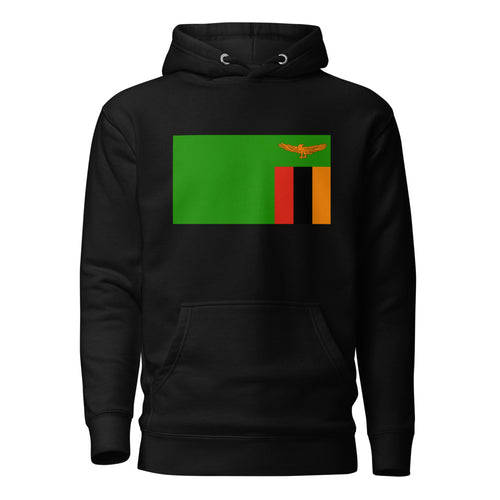 National Flag Hoodies - Collection 16 Zambia / L / Black