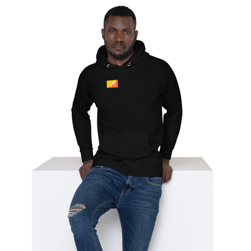 National Flag Hoodies - Collection 3 Bhutan / M / Black