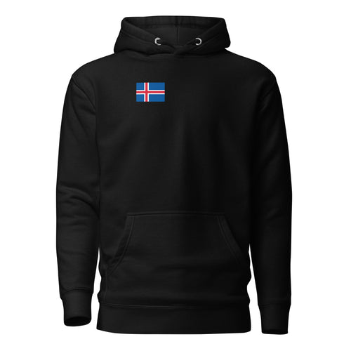 National Flag Hoodies - Collection 7 Iceland / M / Black