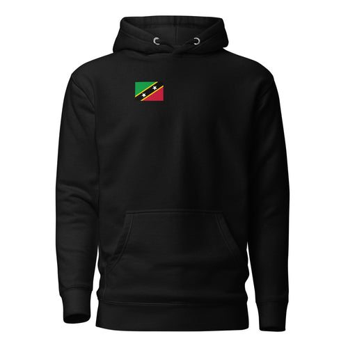 National Flag Hoodies - Collection 8 Saint Kitts and Nevis / M / Black