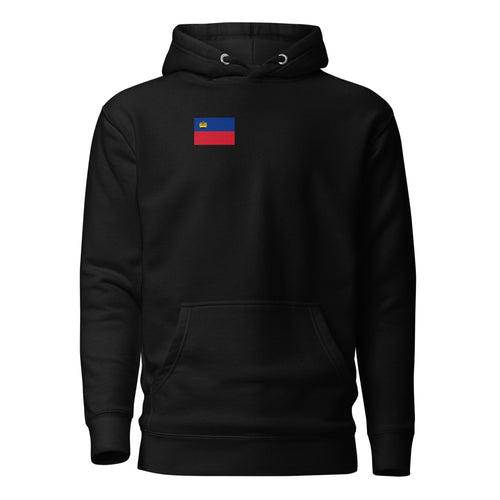 National Flag Hoodies - Collection 9 Liechtenstein / M / Black
