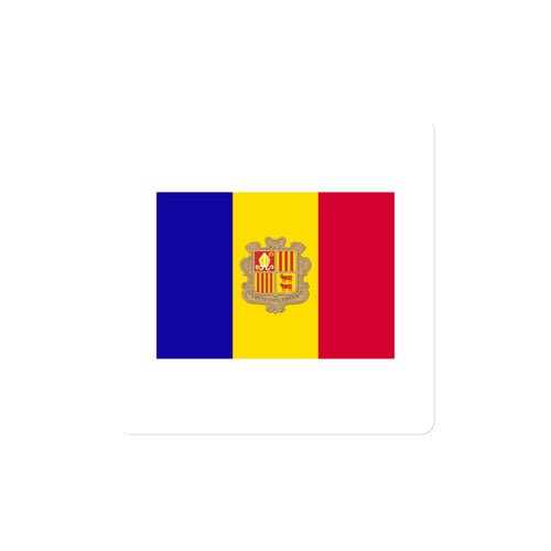 National Flag Magnets - Collection 1 Andorra / 4x4 / White
