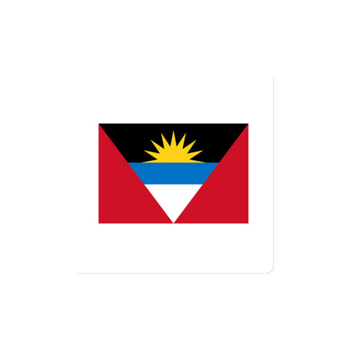 National Flag Magnets - Collection 1 Antigua & Barbuda / 4x4 / White