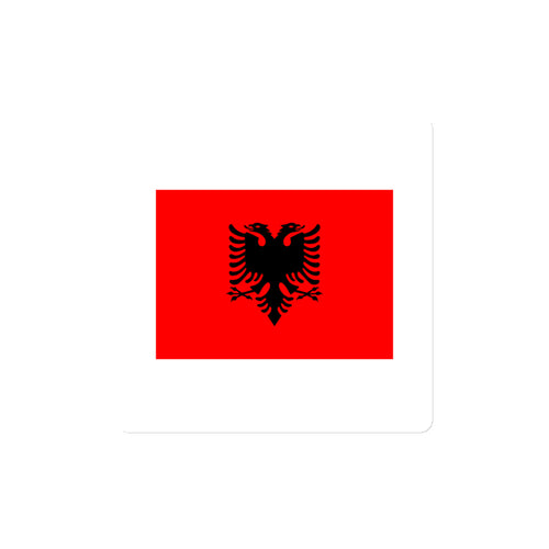 National Flag Magnets - Collection 1 Albania / 4x4 / White