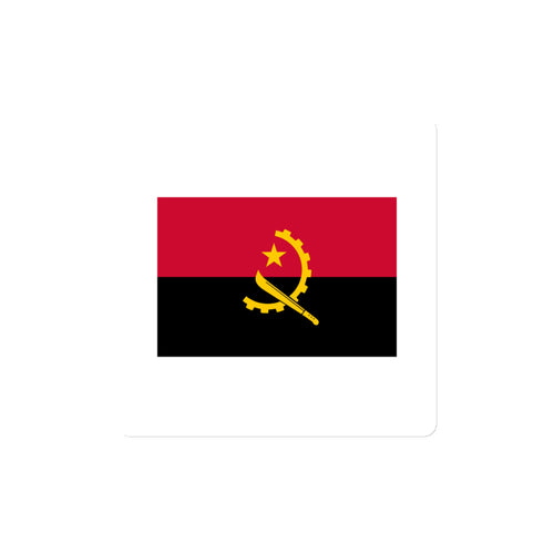 National Flag Magnets - Collection 1 Angola / 4x4 / White