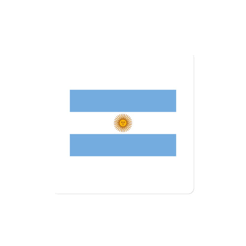 National Flag Magnets - Collection 1 Argentina / 4x4 / White