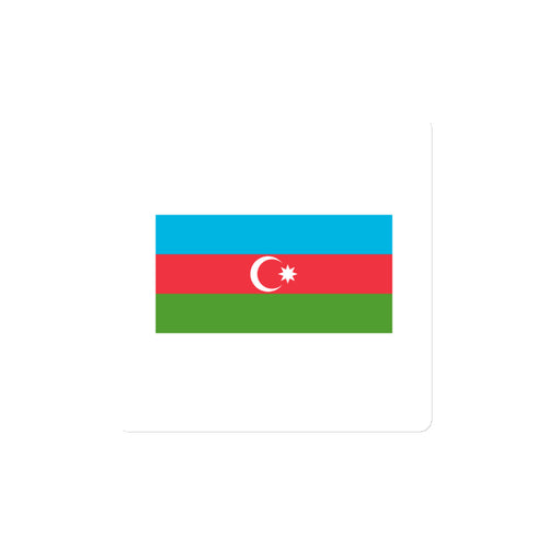 National Flag Magnets - Collection 1 Azerbaijan / 4x4 / White