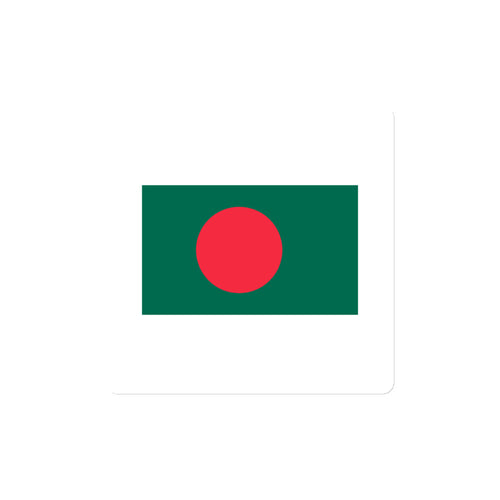 National Flag Magnets - Collection 1 Bangladesh / 4x4 / White
