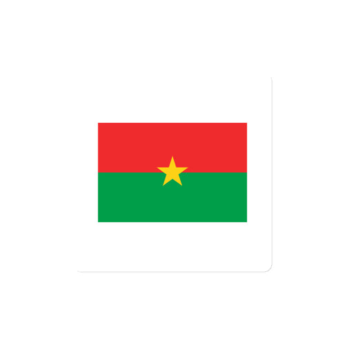 National Flag Magnets - Collection 1 Burkina Faso / 4x4 / White