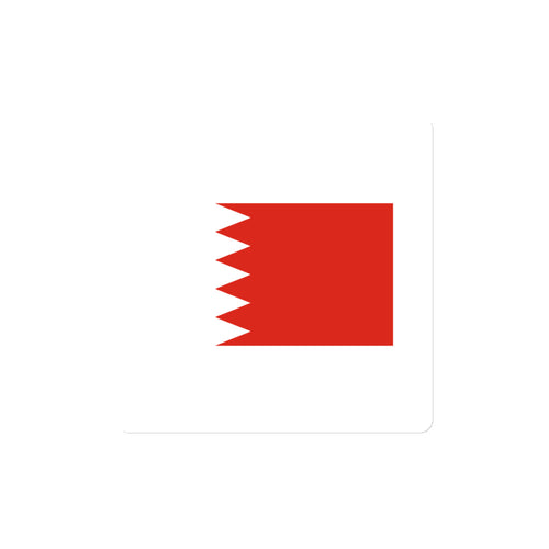 National Flag Magnets - Collection 1 Bahrain / 4x4 / White