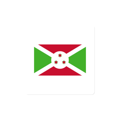 National Flag Magnets - Collection 1 Burundi / 4x4 / White