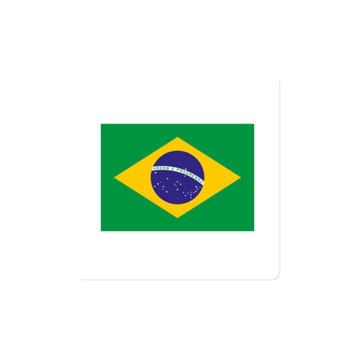National Flag Magnets - Collection 1 Brazil / 4x4 / White