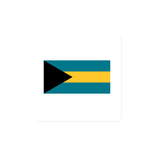National Flag Magnets - Collection 1 Bahamas / 4x4 / White