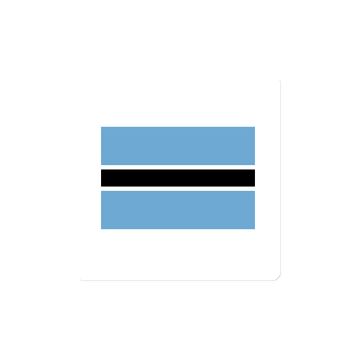 National Flag Magnets - Collection 1 Botswana / 4x4 / White