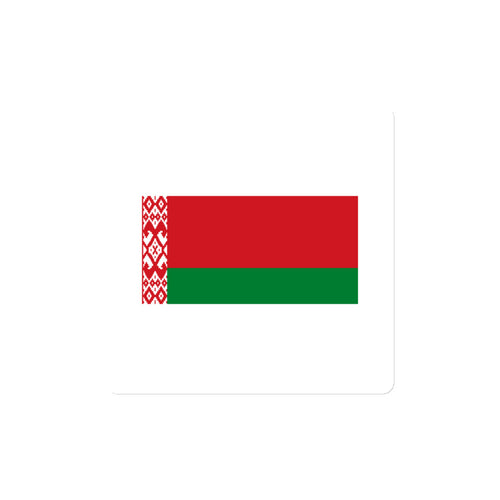 National Flag Magnets - Collection 1 Belarus / 4x4 / White