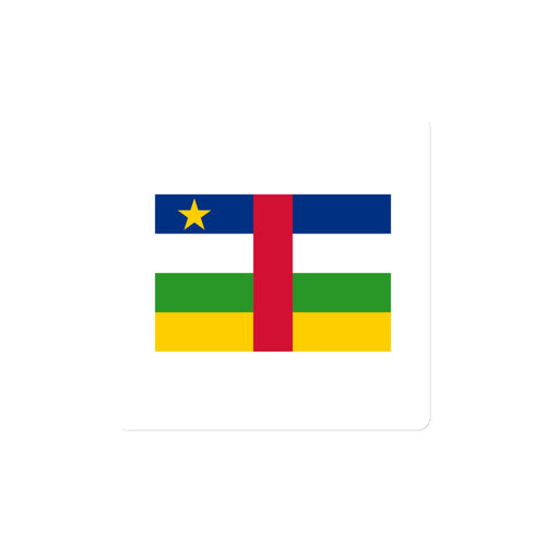National Flag Magnets - Collection 1 Central African Republic / 4x4 / White