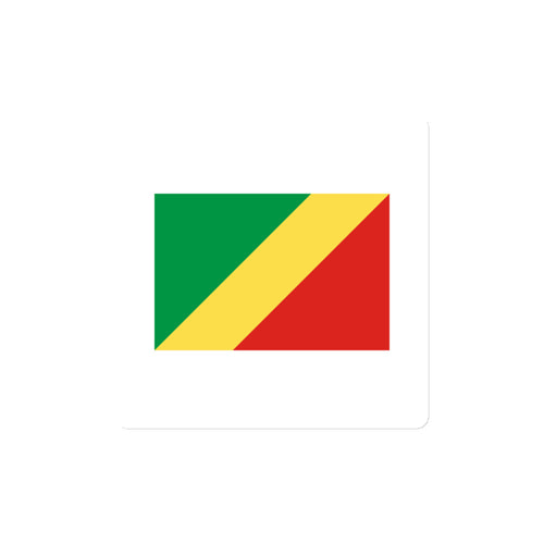 National Flag Magnets - Collection 1 Republic of the Congo / 4x4 / White