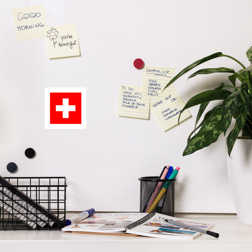 National Flag Magnets - Collection 1 Switzerland / 4x4 / White