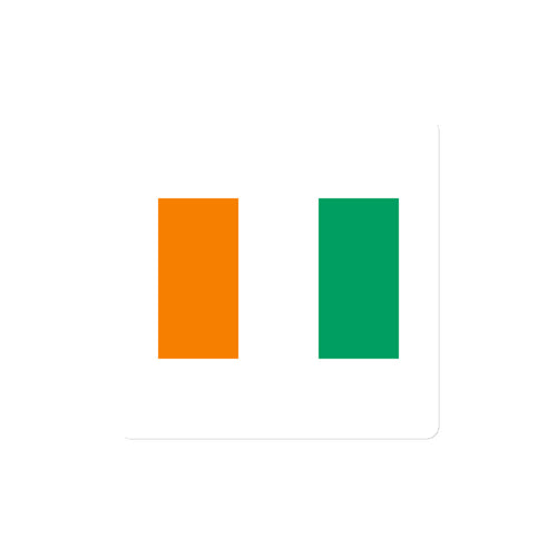 National Flag Magnets - Collection 1 Côte d'Ivoire / 4x4 / White