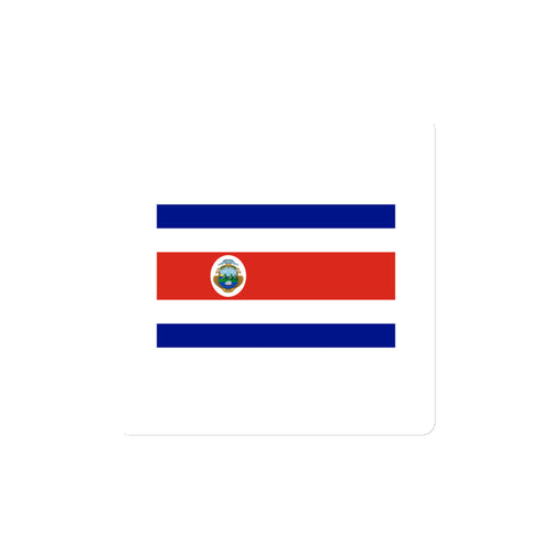 National Flag Magnets - Collection 1 Costa Rica / 4x4 / White