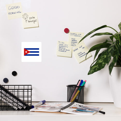 National Flag Magnets - Collection 1 Cuba / 4x4 / White